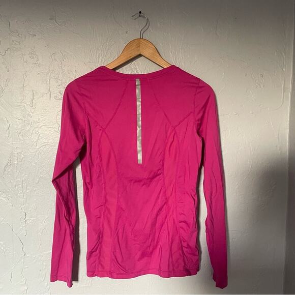Lucy Activewear Vibrant Pink Long Sleeve Top size Medium Running Workout Top - Picture 2 of 5